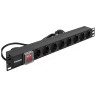 Блок розеток EXEGATE SERVERPRO PDU-19H805 AL-8S-EU3CU-SW EX280844RUS